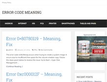 Tablet Screenshot of errorcodemeaning.com